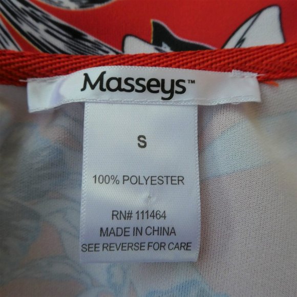 Massey's Track Set Hawaiian Floral Blue Red Pockets Zip Front Red Racing Stripes - Picture 13 of 14